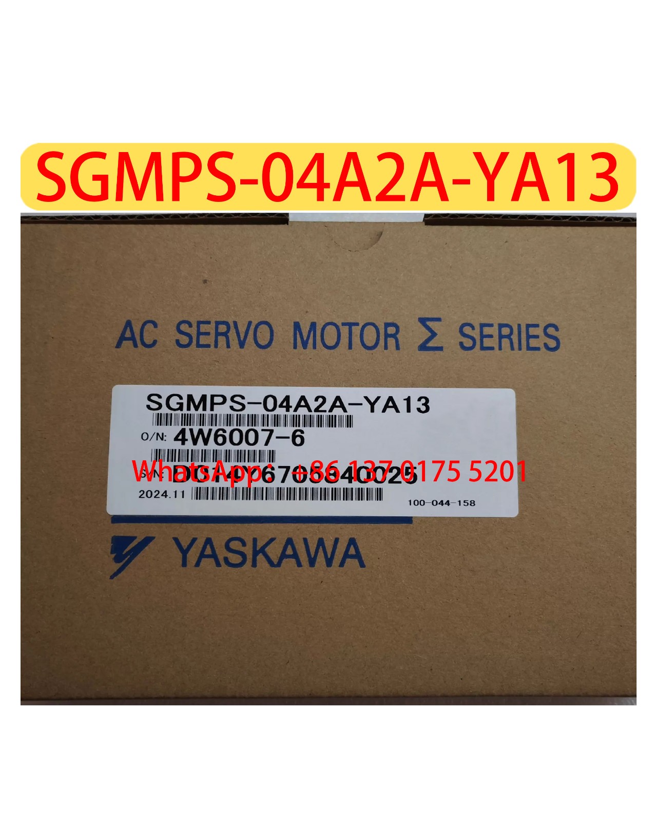 SGMPS-04A2A-YA13 Brand New Servo Motor Original Genuine，Fast shipping，DHL/FedEx