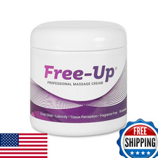 Free-Up Professional Massage Cream, Fragrance-Free, Great Glide, 16 oz Jar
