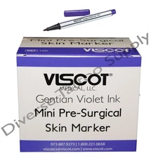 50 VISCOT Skin Scribe Surgical Dermal Pen Ink Tattoo Piercing Mini Purple Marker