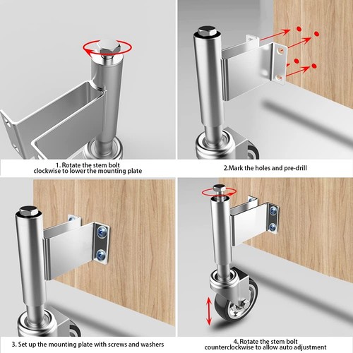 Heavy Duty Gate Caster Wheels 5" - 400 lbs Capacity - 第 6/8 張圖片