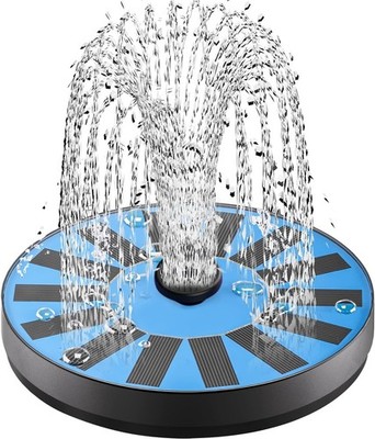 Kleine Solar Teichpumpe: Solarbetriebener Brunnen mit 7 Düsen