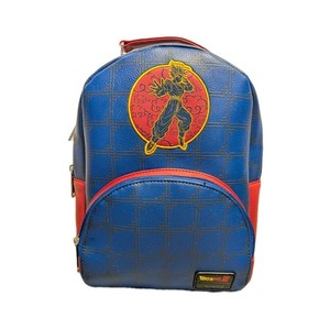 Loungefly Dragon Ball Z Backpack Blue Red Leather Anime Amazon.com | Loungefly Dragon Ball Z Goku Mini Backpack  main image 3