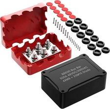 Heavy Duty 500A Bus Bar Waterproof Power Distribution Red&Black