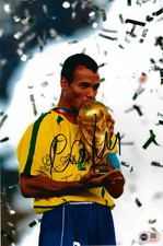 CAFU SIGNED BRAZIL WORLD CUP WINNER LEGEND 12x8 PHOTO (ACG CERT AG17151)