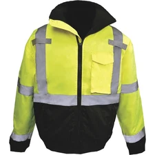 Radians Men's Class 3 Hi-Vis Bomber Jacket , Lime, 2XL, Model# SJ11QB-3ZGS-2X