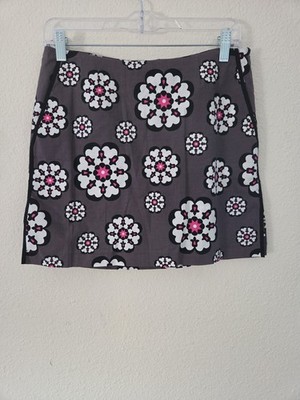Womens Golftini Grey Scattered Flowers Skort Sz 4
