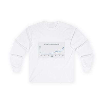 S&P 500 Index Historical Chart Long Sleeve Tee | Stock Market Graphic