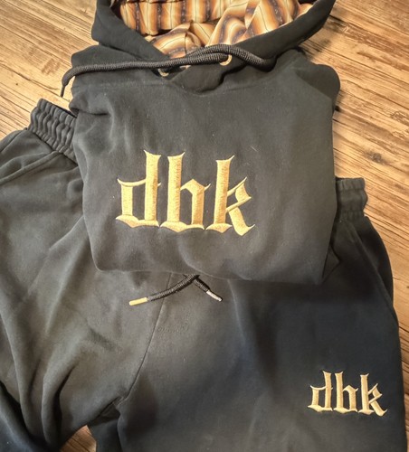 DBK DIRT BIKE HEAVYWEIGHT EMBROIDERED HOODIE SWEATSHIRT & SWEATPANTS LOT SZ XL