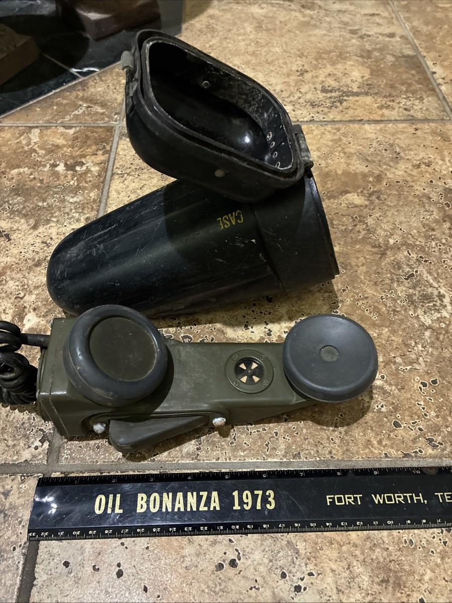 Vintage U.S. Army Military Field Telephone Set TA-1/PT & Carrying
