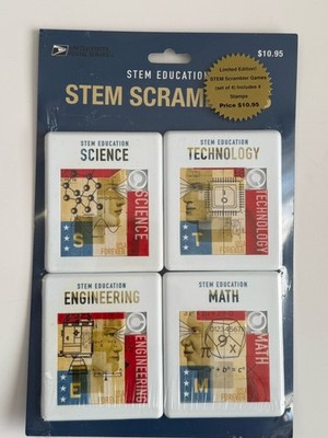 Stem Education ''STEM Scrambler Sliding Puzzles'' 4 Pcs New Limited Edition