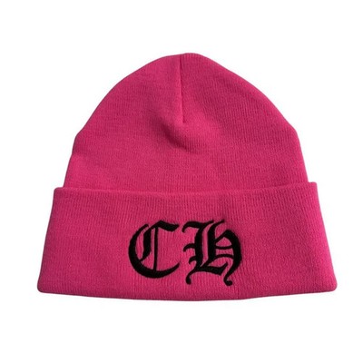 Worn Once Chrome Hearts CH Embroidered Logo Beanie Pink (OS) SHIPS FAST