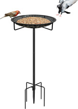 Standing Bird Feeder Tray,11.8" Stainless Steel Large Platform Bird Feeder Mesh