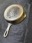 VINTAGE NO.6 GRISWOLD ERIE PA. 699D CHROME/NICKEL CAST IRON SKILLET FRYING PAN