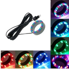 Underwater 24 Color Light Ring Fountain Fish Pond Water Garden with AC Adapter