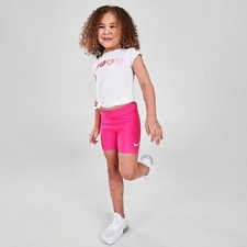 Nike Girls Toddler Compression Logo Shorts, Hyper Pink, 6T