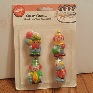 Vintage-Wilton-Circus-Clowns-Candles-Cake-Decoration-1992