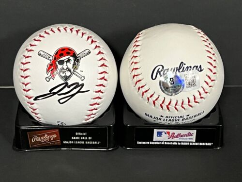 Jared Jones Pittsburgh Pirates Auto Signed LOGO Baseball Beckett Hologram .