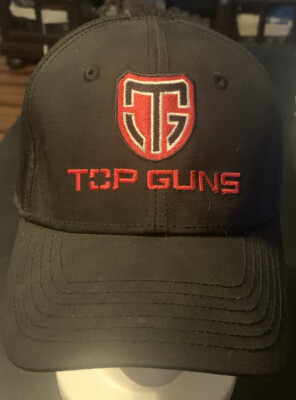 Top Guns Strap Back Adjustable Hat Black