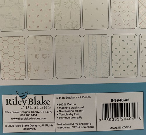 Bee Basics & Backgrounds Charm Pack Lori Holt, Riley Blake Fabric 42 Squares - Picture 3 of 3