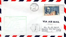 FIRST JET SERVICE AM77 SPOKANE-SEATTLE  1966  FDC15543