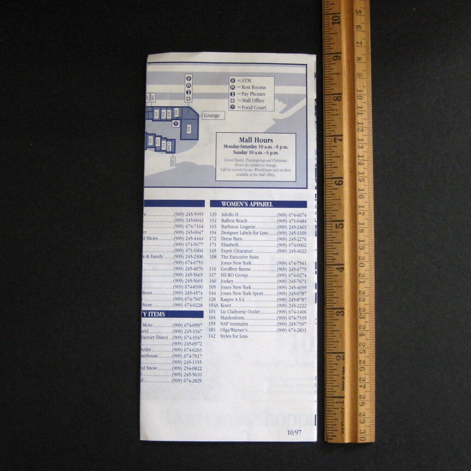 Lake Elsinore Outlet Mall Brochure Business List Map Vintage 1997 eBay