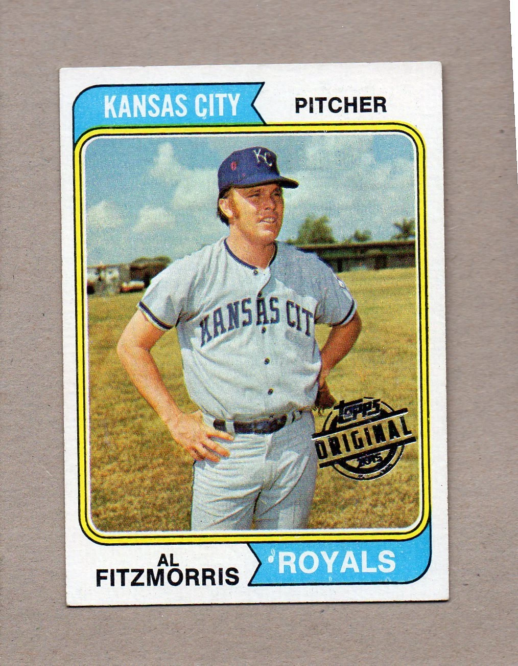 2015 topps original buyback 1974 191 al fitzmorris kansas city royals