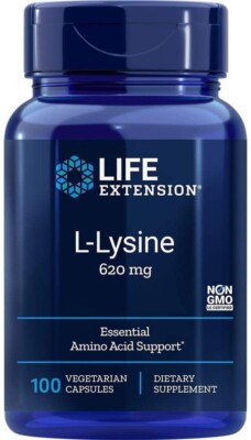 LIFE EXTENSION L-LYSINE 620mg 100 Veg. Kapseln SUPER PREIS