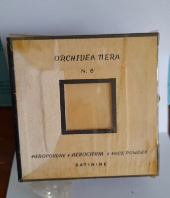 Vintage Puder - SCHWARZE ORCHIDEE NR. 5 - SATIN - 50er Jahre - Versiegelt