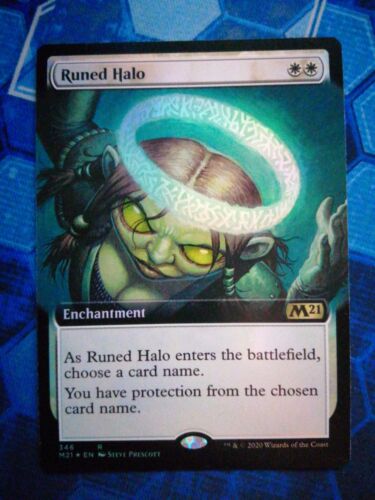 MTG Runed Halo Extended Art Foil Near Mint 346R Rare - Afbeelding 1 van 2