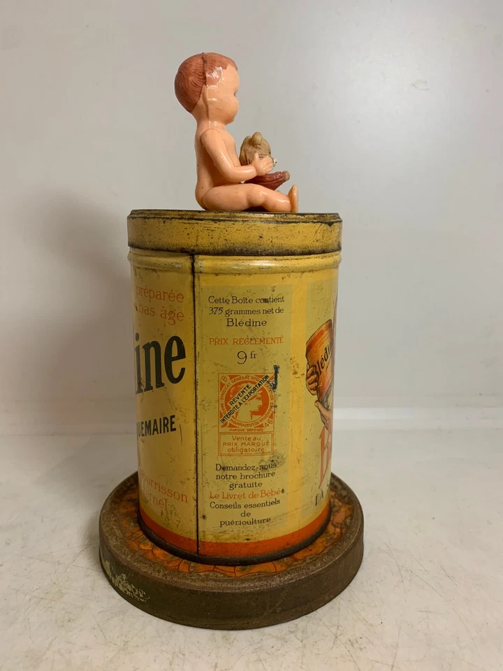 ANCIENNE BOITE PUBLICITAIRE DE MARQUE BLEDINE JACQUEMAIRE DECOR BEBE - Photo 3/4