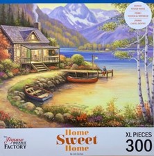 Fishing at the Lake Home Sweet Home 300 Piece Jigsaw Puzzle Leap Year New