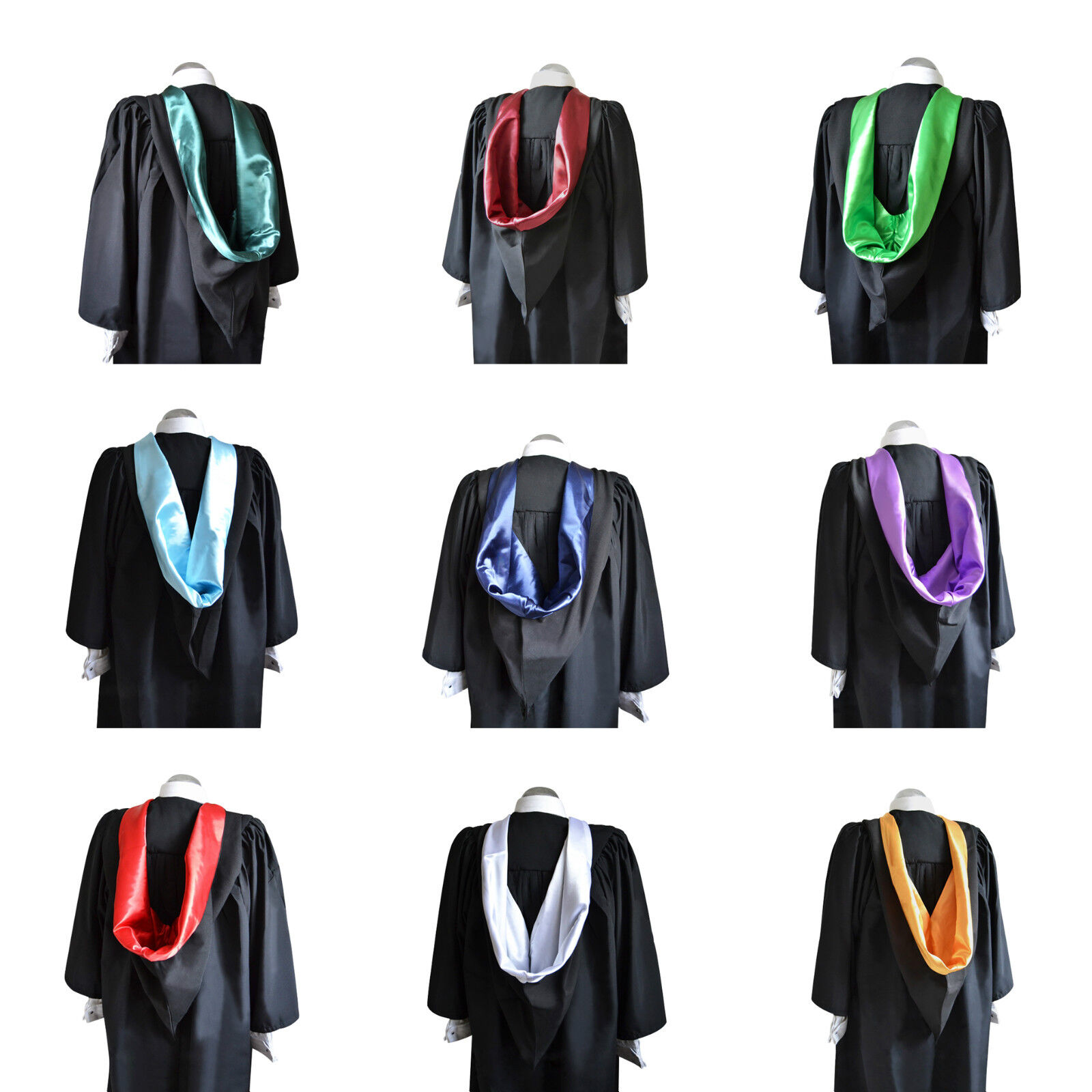 University Academic Hood Graduation Bachelors Masters Coloured Burgon ...