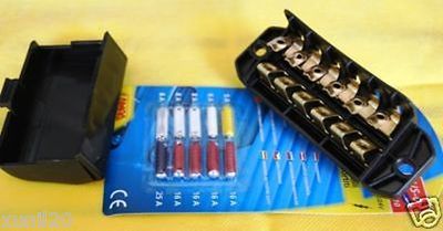 COMPATIBLE WITH FIAT 500 and 126 FUSE HOLDER BOX + 6 SEATER FUSES 