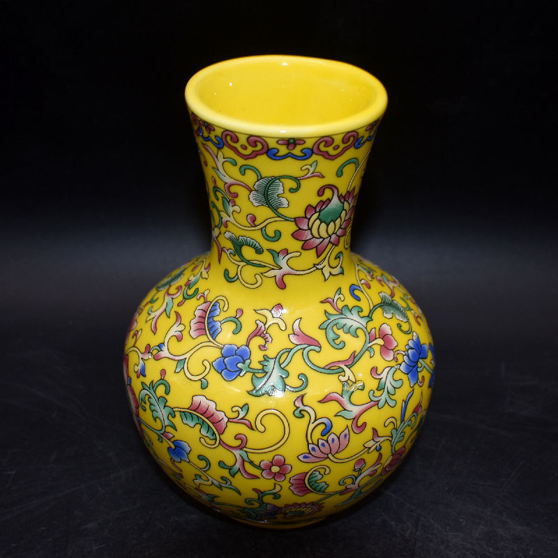 Qing Dynasty Qianlong Enamel Small Vase China Jingdezhen Porcelain eBay