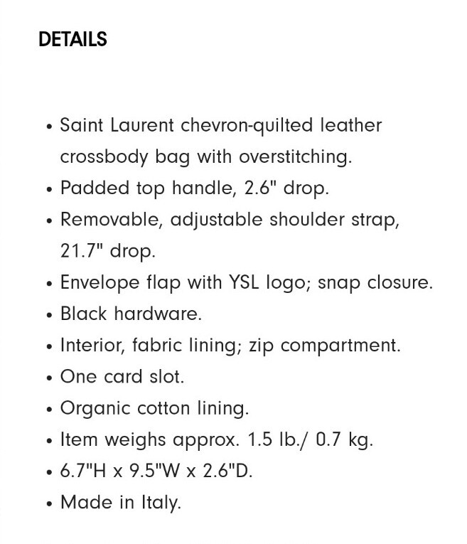 YSL Yves Saint Laurent borsa media in pelle college borsa tutta nera $2700