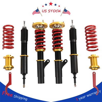 4Pcs Adj Height Coilovers Strut Suspension For BMW 3-Series E90 E91 E92 2006-13