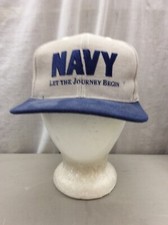 trucker hat baseball cap Snapback VINTAGE Retro NAVY military Made In The USA