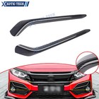 Carbon Fiber ABS Front Fog Light Eyebrow Cover For Honda Civic Hatchback 2020-21