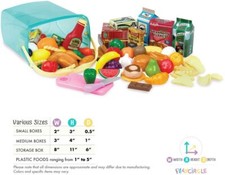 Pantry in a Bucket   Pretend Play Food Set and Storage Container with Lid