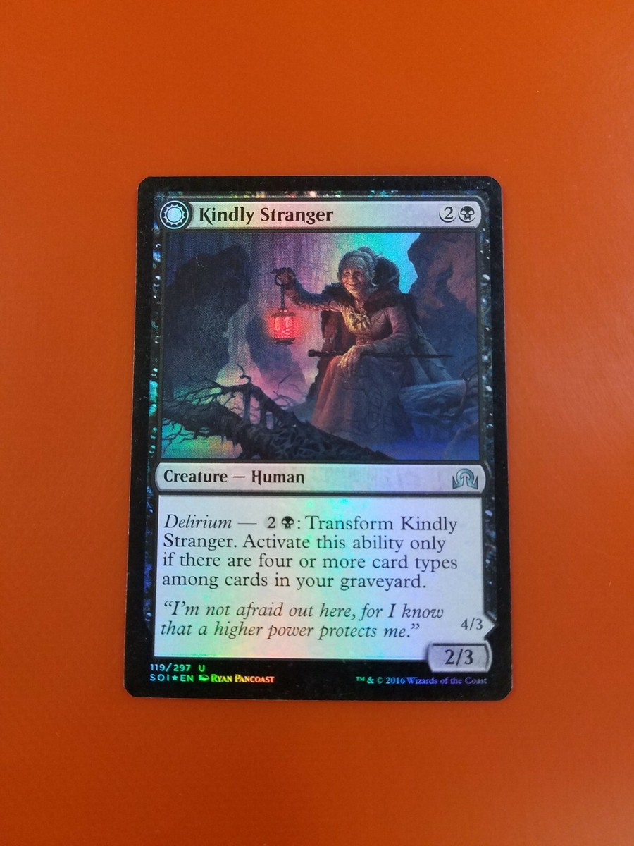 Kindly Stranger // Demon-Possessed Witch 4x FOIL SOI MTG Shadows Over Innistrad Uncommon 3 MINT + 1 NM black Kindly Stranger // Demon-Possessed Witch 4x FOIL SOI MTG Shadows Over Innistrad Uncommon 3 MINT + 1 NM black