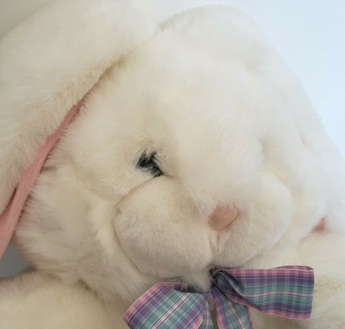 20" VINTAGE BIG TAI KWANG WHITE BUNNY RABBIT PINK EARS STUFFED ANIMAL PLUSH TOY - Bild 3 von 7