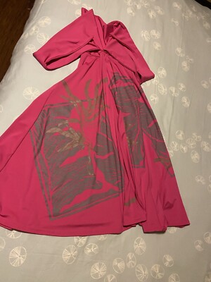EAST HONOLULU CLOTHING CO. HOT Pink HAWAIIAN HULA HOLOHOLO D77 DRESS SIZE XS