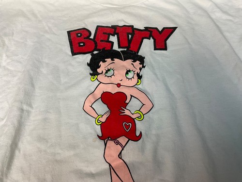 Betty Boop Vintage 1988 White T-shirt Front & Back Print Stedman Tag Adult Xl - Picture 4 of 10