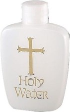 Religious Gifts Holy Water Bottle with Screw Top Lid, 2 Ounce