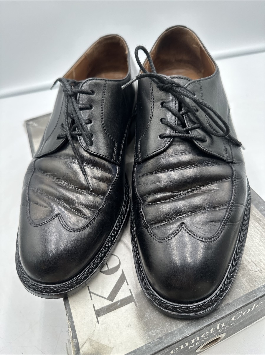 Kenneth Cole New York Mens Wingtip Oxford Shoes Size 9 Black Italy Braid Runner Kenneth Cole New York Mens Wingtip Oxford Shoes Size 9 Black  main image 4