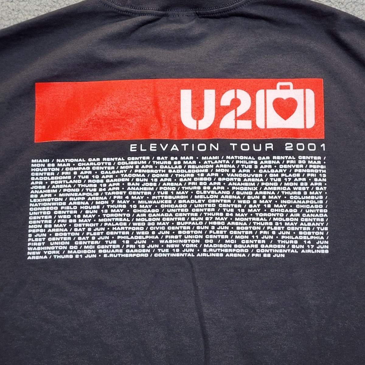 U2 2001年　ツアー　Tシャツ　L Vintage U2 