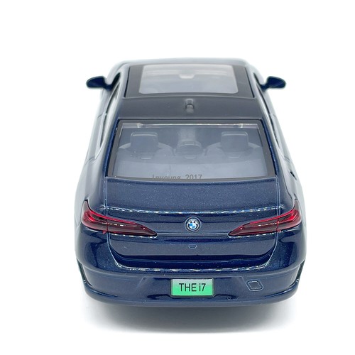 1:32 BMW i7 EV Model Car Metal Diecast Toy Vehicle 2 Doors Open Pull Back Blue - Picture 8 of 12