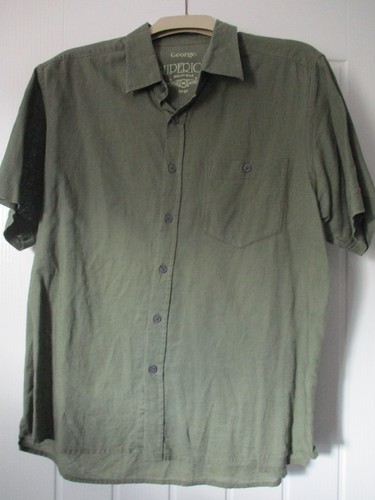 GEORGE Khaki short sleeve shirt Large