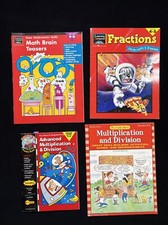 Lot of 4 Teacher Math Resource Books Homeschool Scholastic Grade 4-6