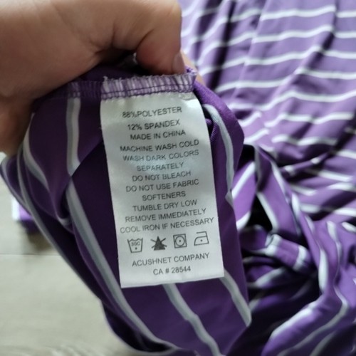 Footjoy Golf Polo M Eastwood Fort Myers Florida Purple White Performance Shirt - 第 9/9 張圖片